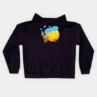 Artist Smiley Face Emoticon Kids Hoodie